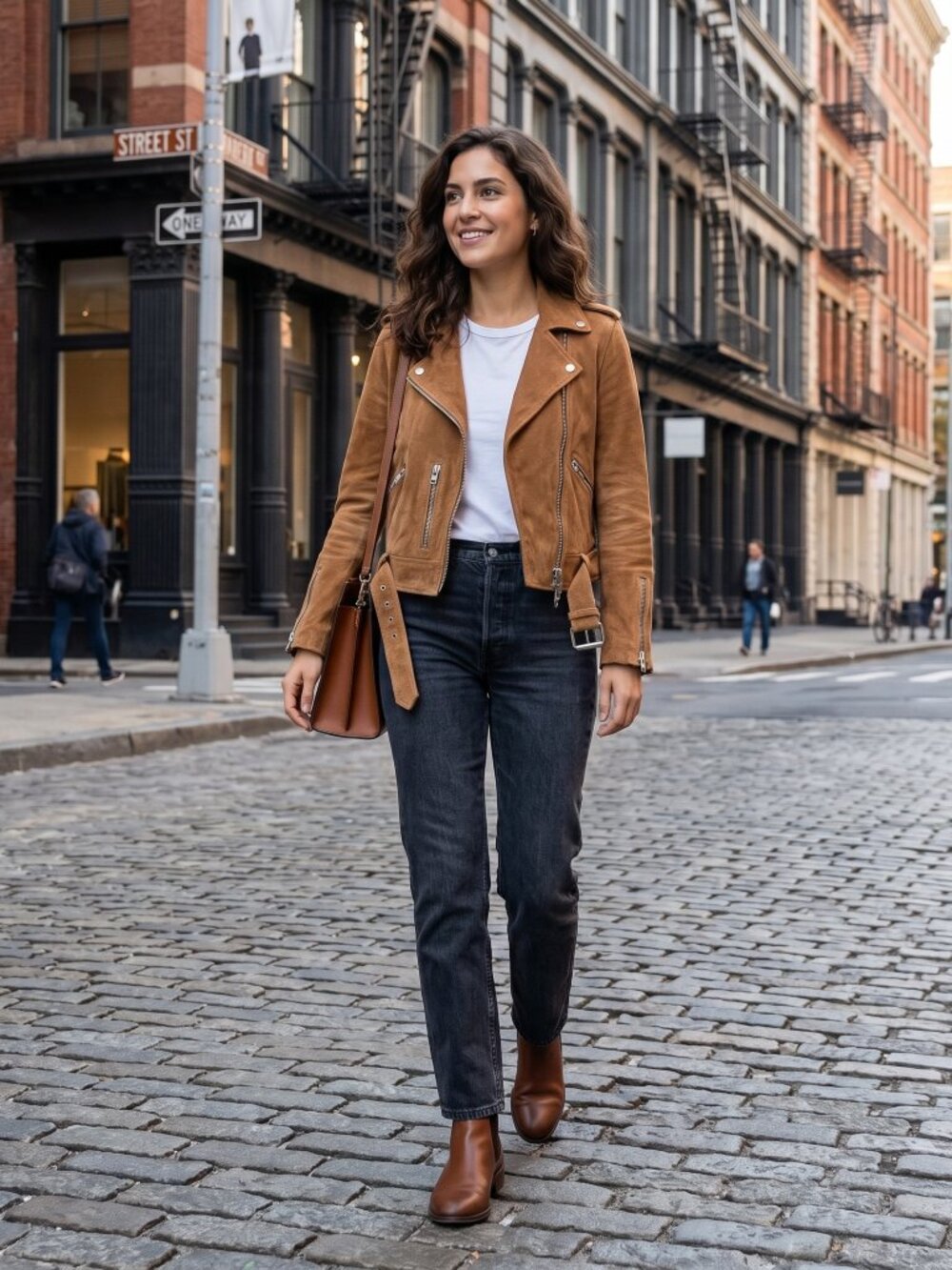 All Saints Brown Suede Leather motorcycle Jacket